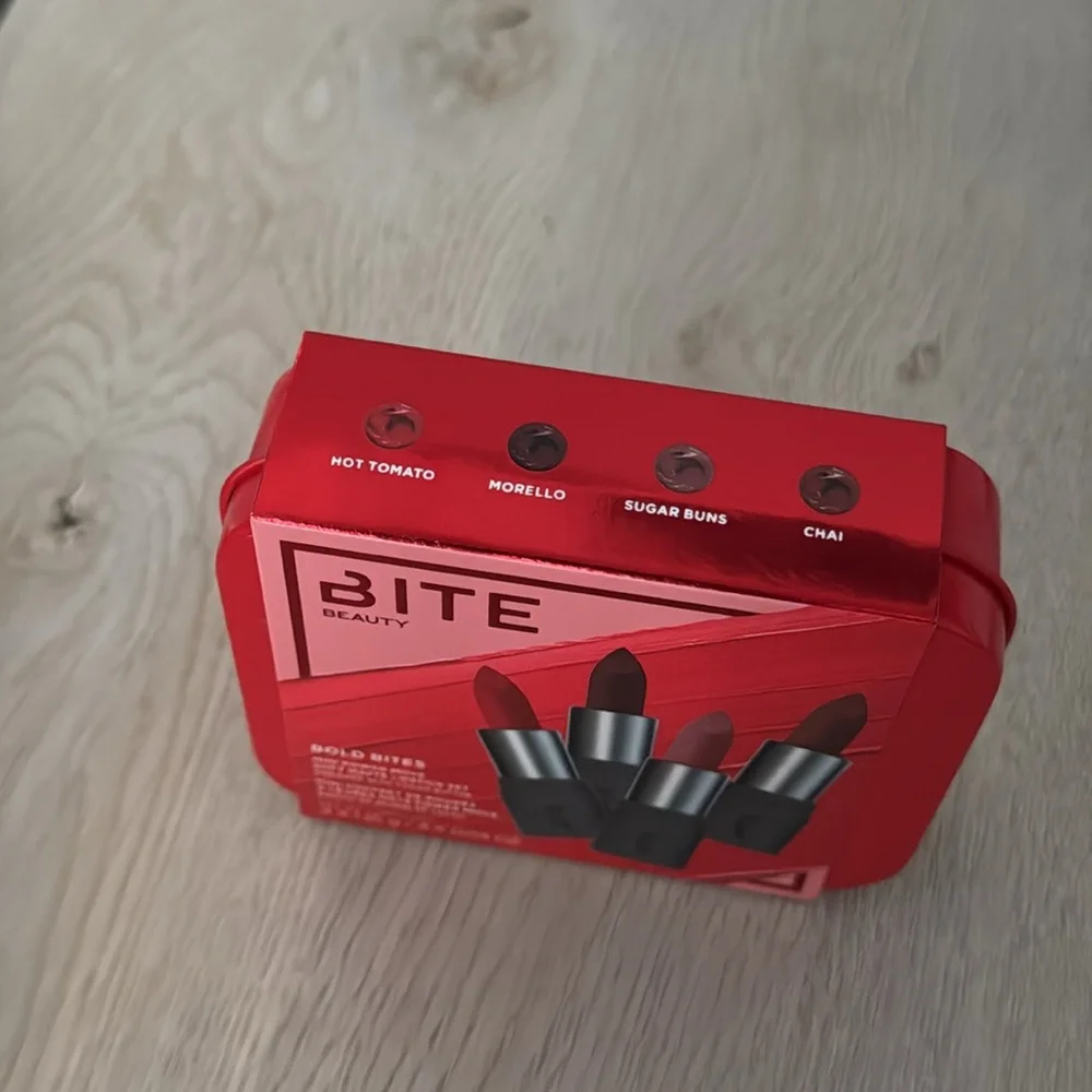 New Bite Beauty Bold Bites Mini Power Move Soft Matte Lipstick Set in Tin